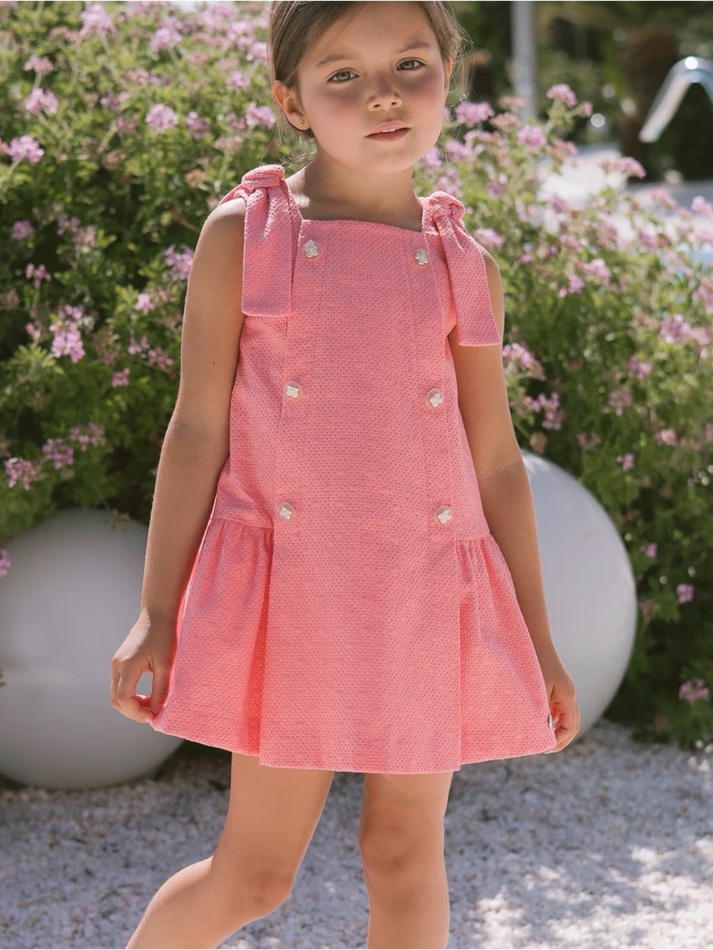 PAZ RODRIGUEZ Coral Knit Bow Strap Dress - 6
